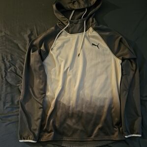 Puma Gray and Cream Performance Jacket Lightweight Design